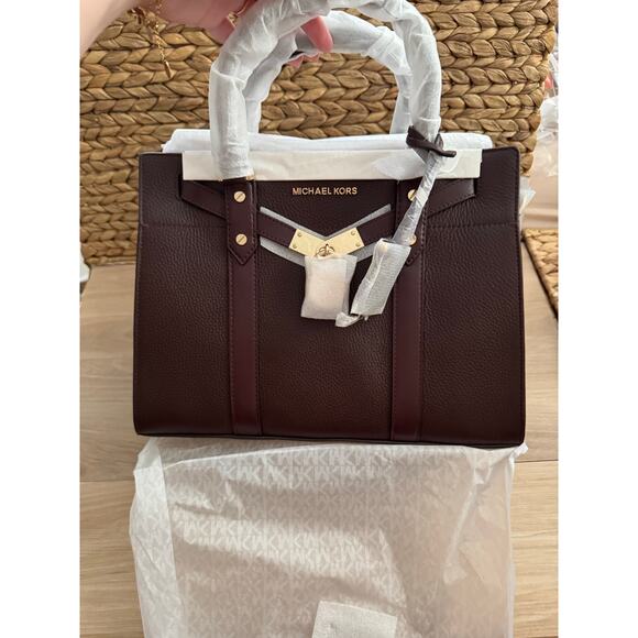 Michael Kors Nouveau Hamilton Large School Bag (Barolo) NWT! - Picture 5 of 10